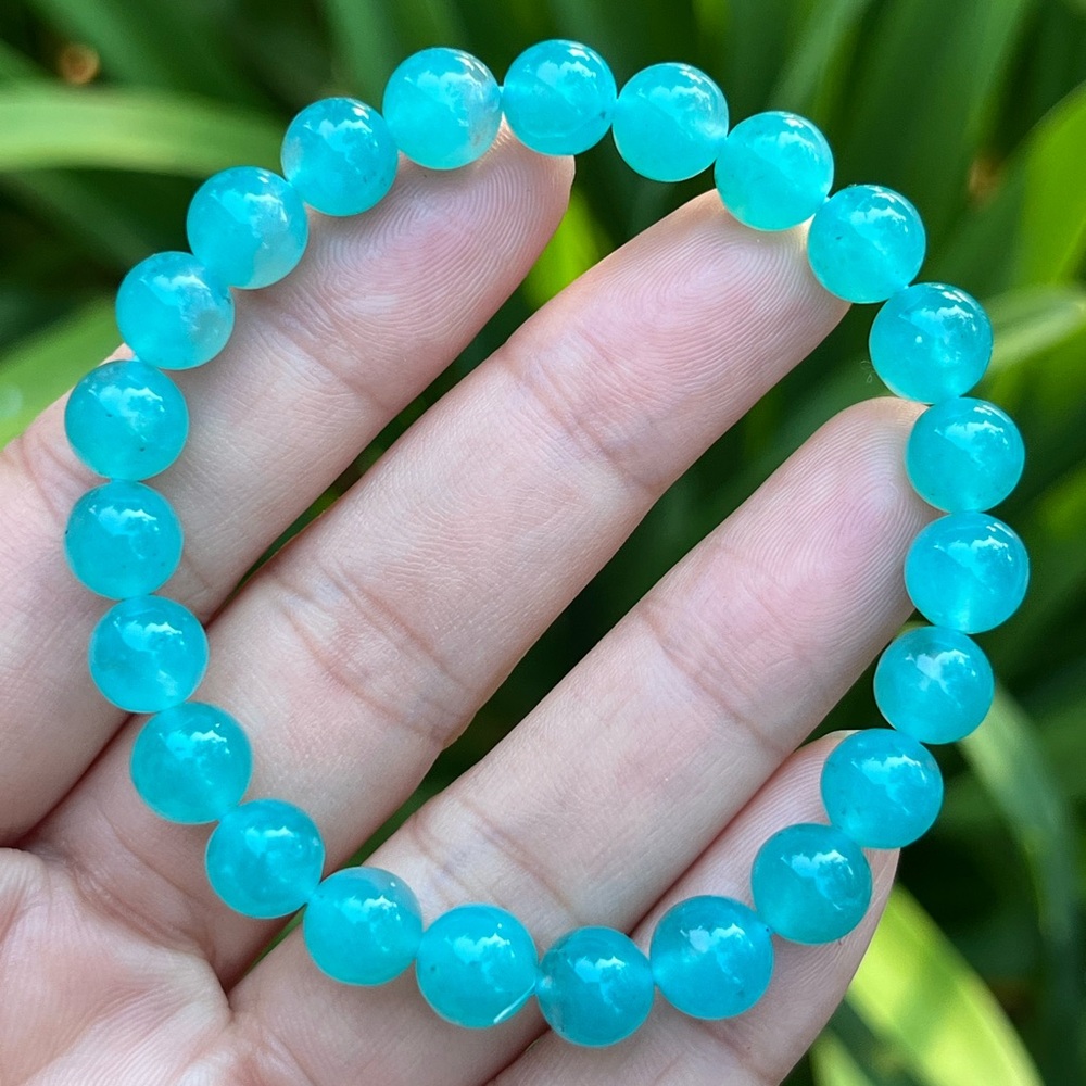 8mm stretchable‎ blue Amazonite bracelet